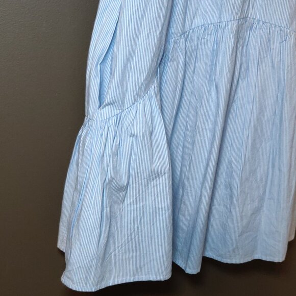 Love The Label Viola Dress In Blue & White Pinstripe SIZE XS - Picture 5 of 7